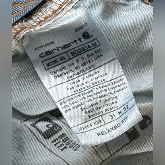 Carhartt rugged flex relaxed fit 5 pocket jeans - size 31 x 32 - Picture 6 of 7